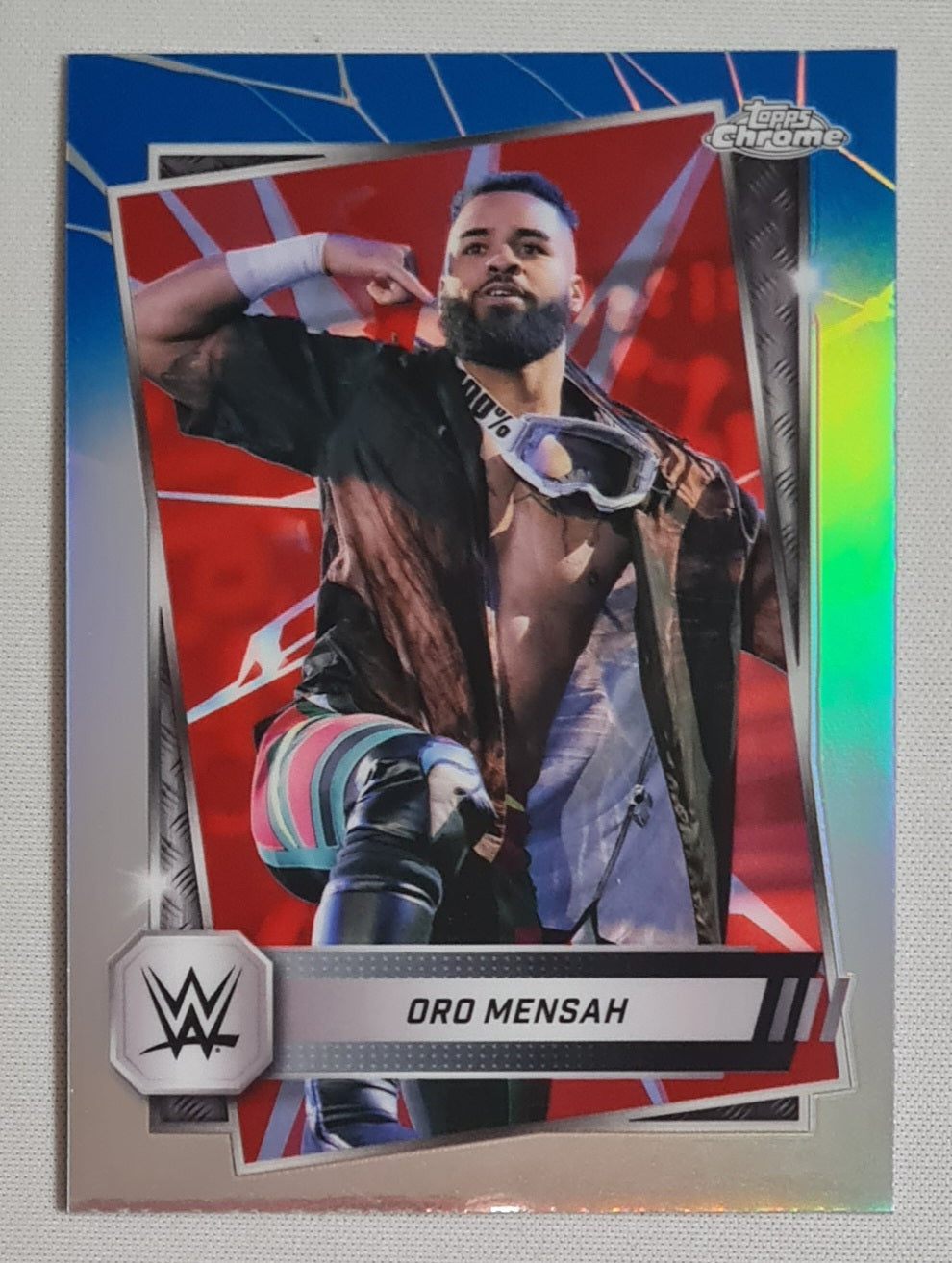 Oro Mensah - 2025 Topps Chrome WWE Wrestling NXT #90 Refractor