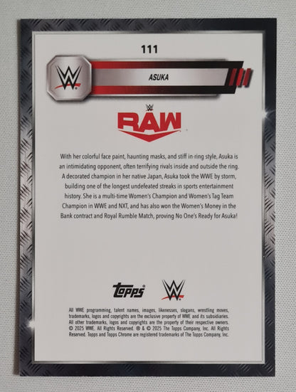 Asuka - 2025 Topps Chrome WWE Wrestling RAW #111