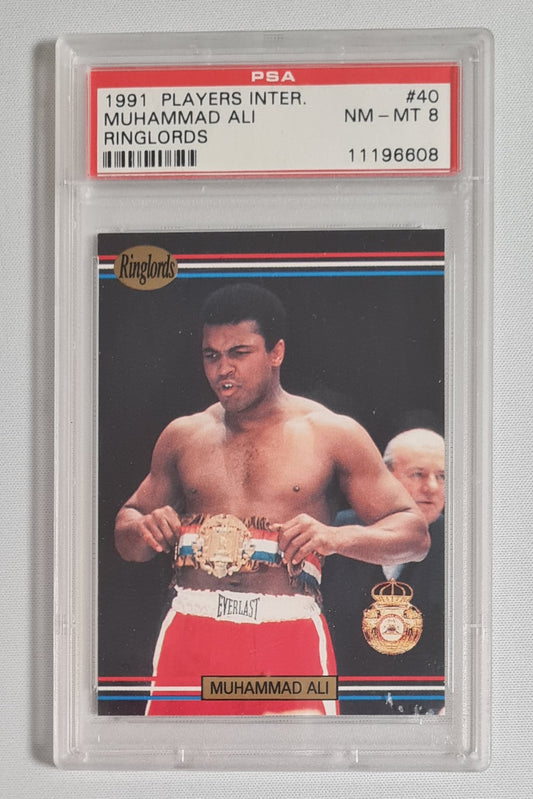 Muhammad Ali - 1991 Players International World Boxing Association - Ring Lords #40 PSA 8 NM-MT