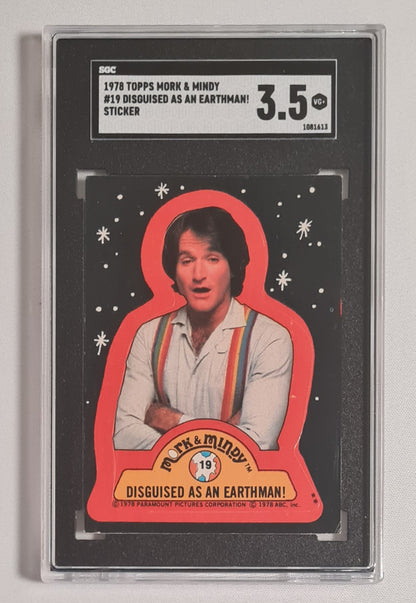 Mork & Mindy - 1978 Topps Disguised as an Earthman! - Sticker - #19 SGC 3.5 VG