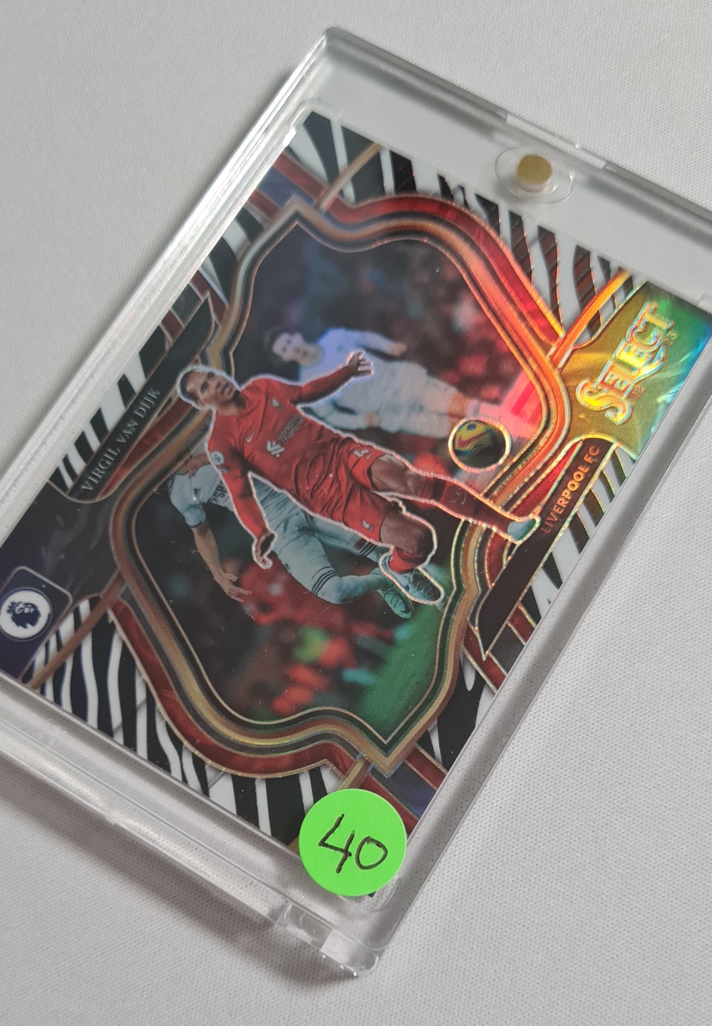 Virgil van Dijk - 2022/23 Panini Select Premier League Soccer - Field Level Prizm - Zebra /25 SP