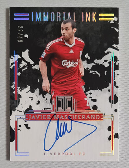 Javier Mascherano - 2024/25 Panini Impeccable Premier League Soccer Immortal Ink Liverpool #IMM-JM /Auto/49