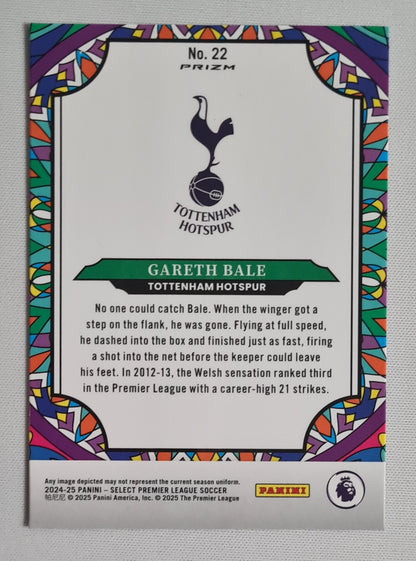 Gareth Bale - 2024/25 Panini Select Premier League Soccer Tottenham Hotspurs Prizm #22 EPL Stained Glass