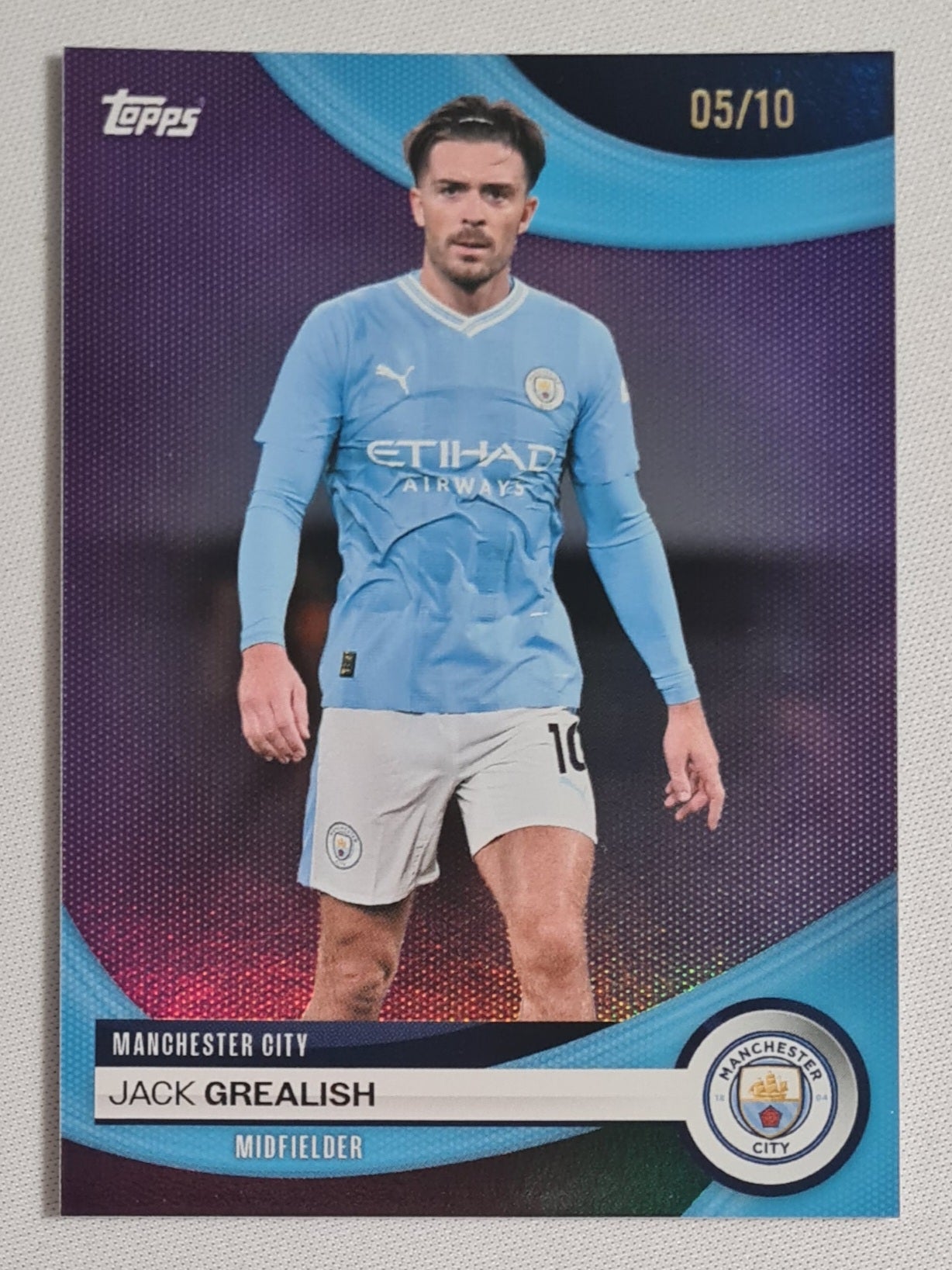 Jack Grealish - 2024 Topps Manchester City "the Citizens" #21 Purple Refractor /10