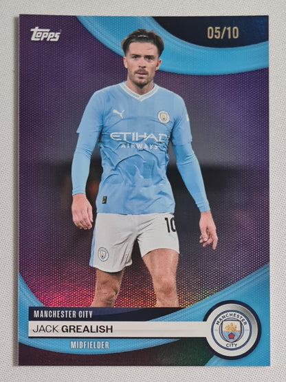 Jack Grealish - 2024 Topps Manchester City "the Citizens" #21 Purple Refractor /10
