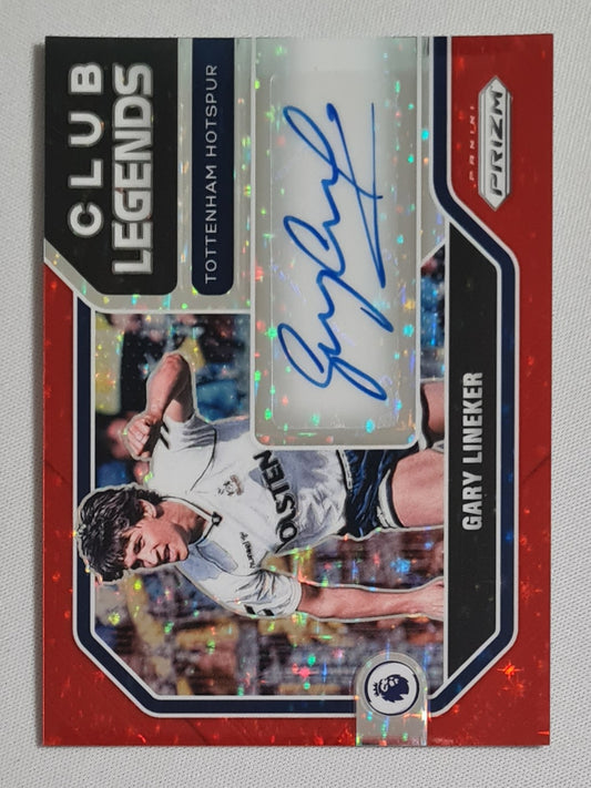 Gary Lineker - 2021/22 Panini Prizm Premier League Soccer - Club Legends - #CL-GL Red / Autograph