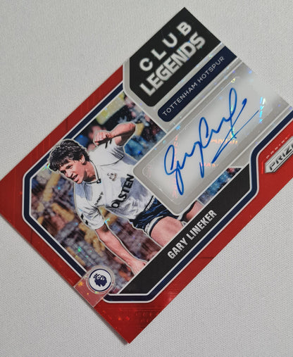 Gary Lineker - 2021/22 Panini Prizm Premier League Soccer - Club Legends - #CL-GL Red / Autograph