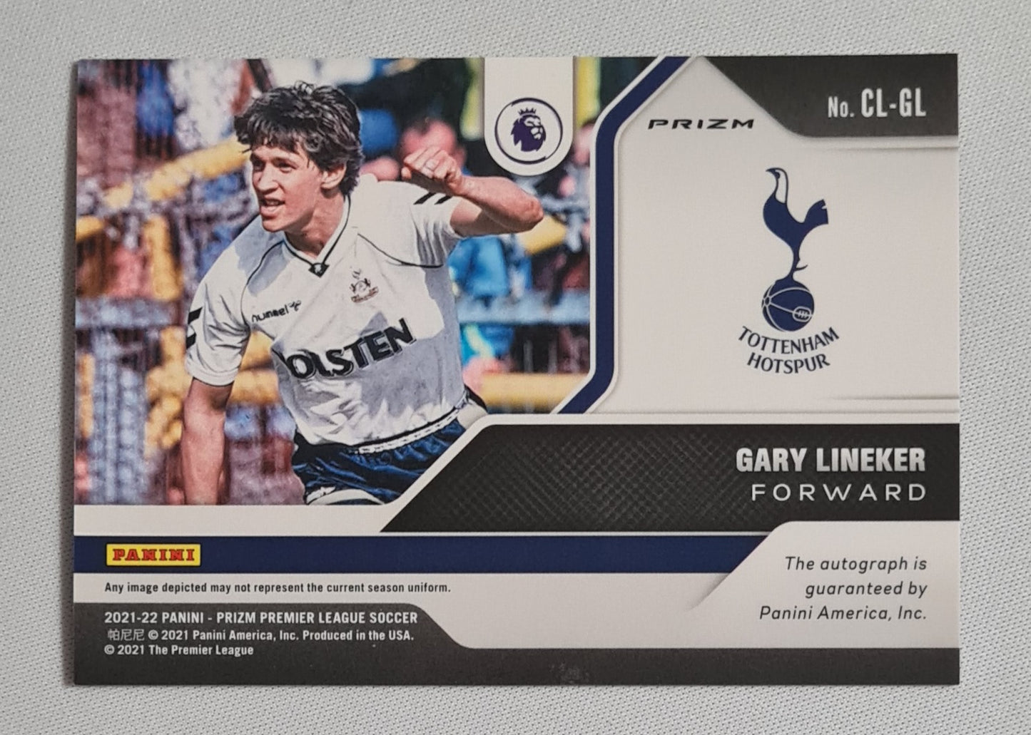 Gary Lineker - 2021/22 Panini Prizm Premier League Soccer - Club Legends - #CL-GL Red / Autograph