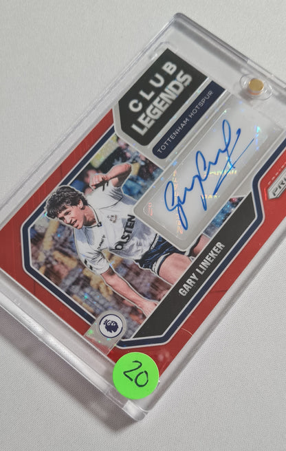 Gary Lineker - 2021/22 Panini Prizm Premier League Soccer - Club Legends - #CL-GL Red / Autograph
