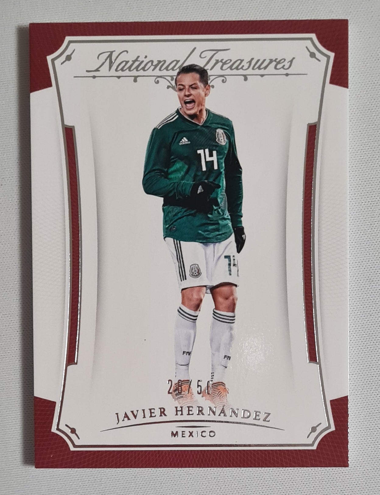 Javier Hernandez - 2018 Panini National Treasures Soccer National Team Mexico  #75 /50
