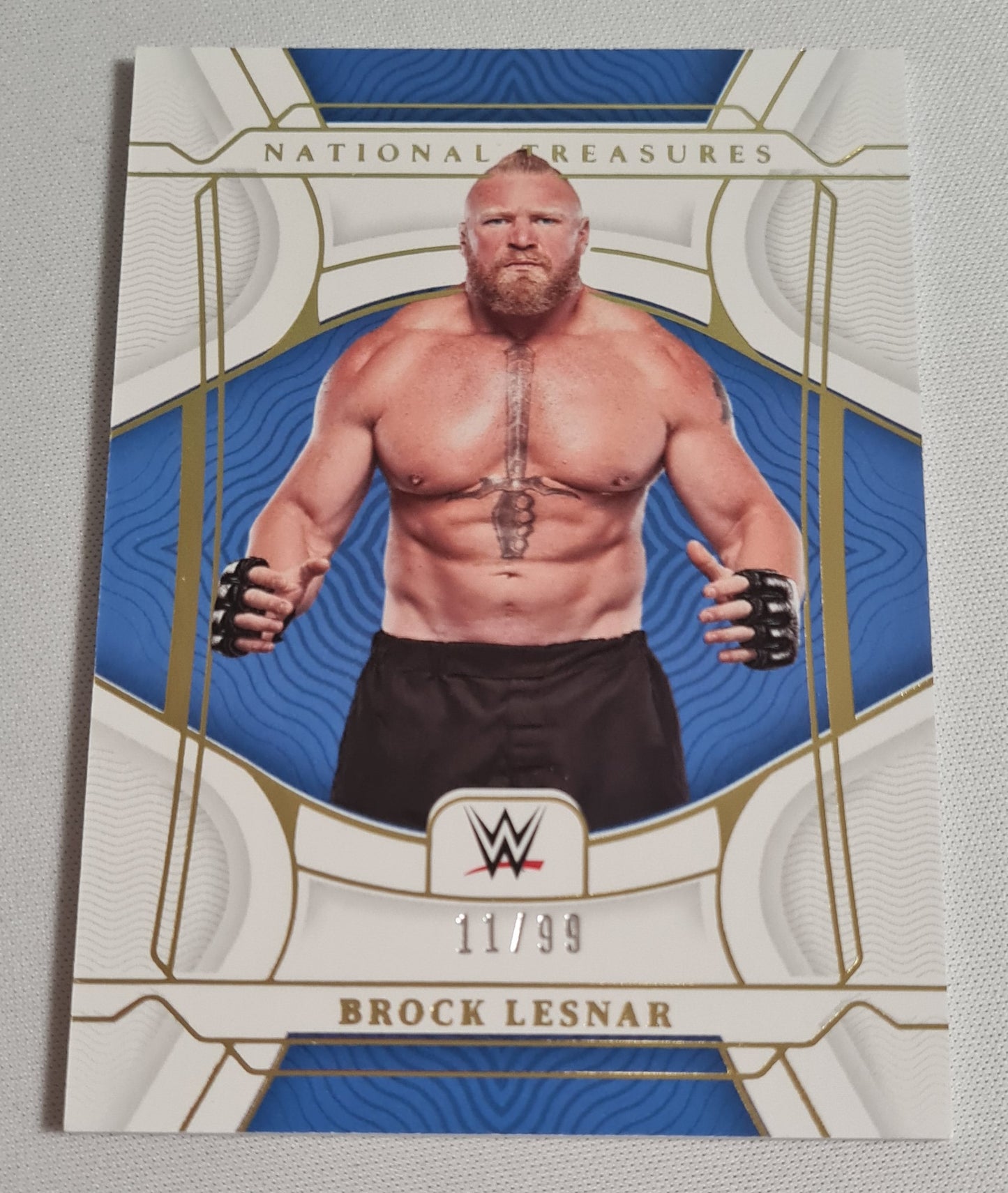 Brock Lesnar -2022 Panini Chronicles National Treasure WWE Wrestling Smack Down #449 /99