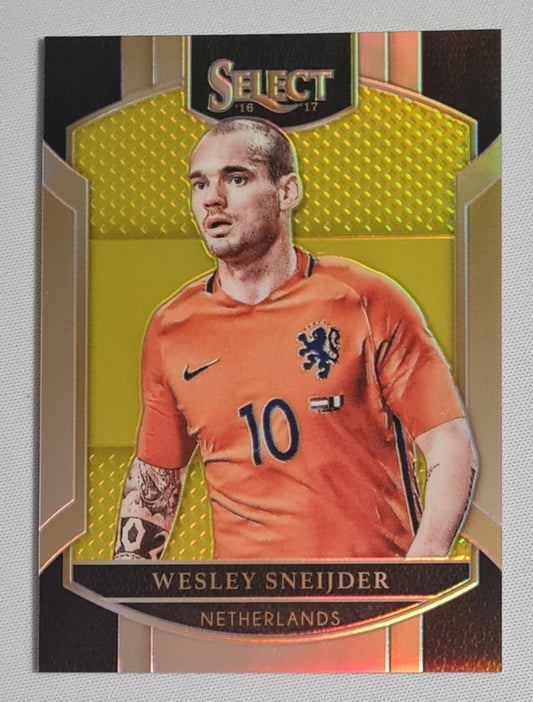 Wesley Sneijder - 2016/17 Panini Select Soccer National Team Netherlands KNVB #41 Yellow Prizm /125