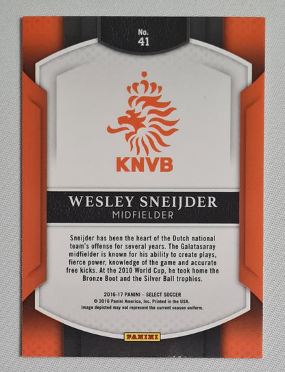 Wesley Sneijder - 2016/17 Panini Select Soccer National Team Netherlands KNVB #41 Multi Color Prizm Parallel