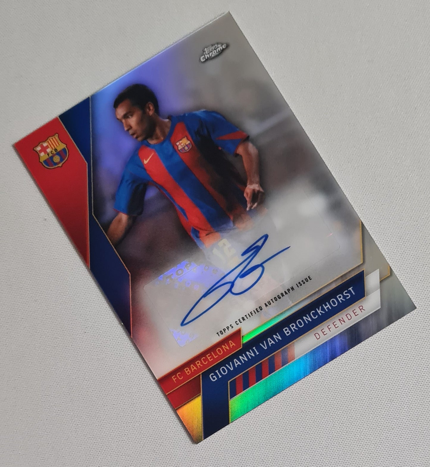 Giovanni van Bronkhorst - 2023 Topps Chrome FC Barcelona Team set #AU-VB Refractor /Autograph