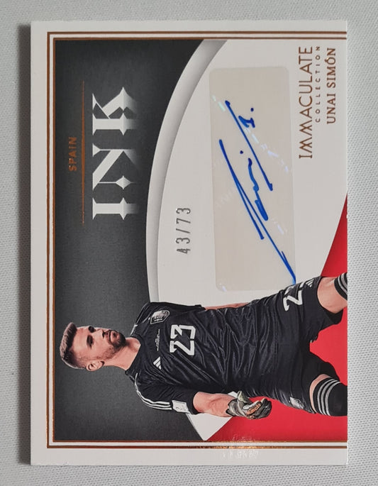 Unai Simon - 2022/23 Panini Immaculate Collection Soccer INK Spain /73 /Autograph