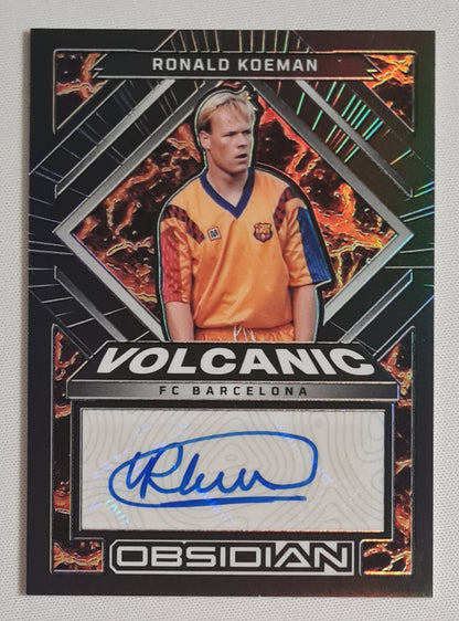 Ronald Koeman - 2022/23 Panini Obsidian Soccer Volcanic FC Barcelona #VS-RKM /199 /Auto