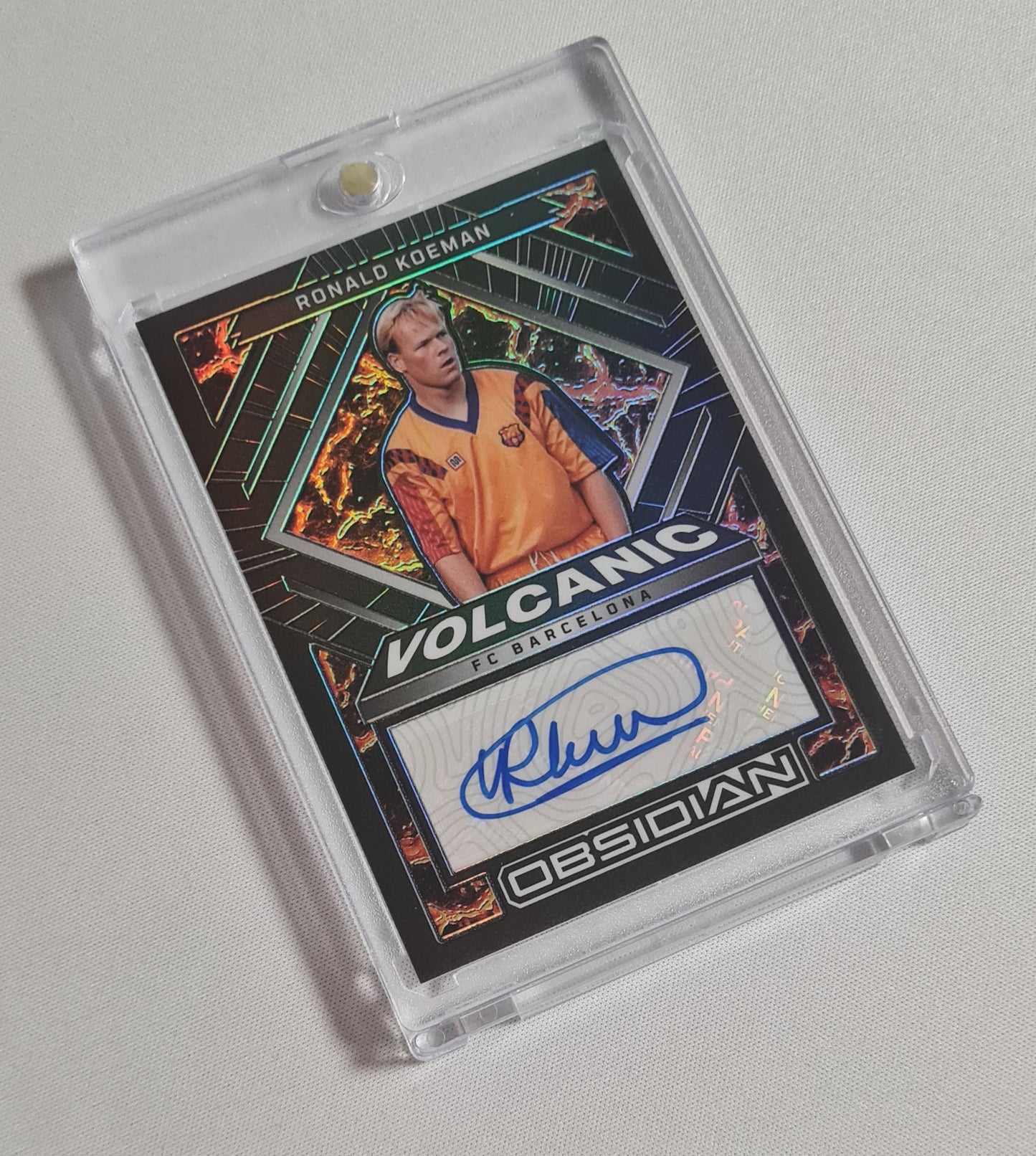 Ronald Koeman - 2022/23 Panini Obsidian Soccer Volcanic FC Barcelona #VS-RKM /199 /Auto