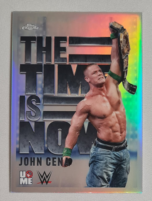 John Cena - 2025 Topps Chrome WWE Wrestling The Time is Now #TIN-13 Refractor