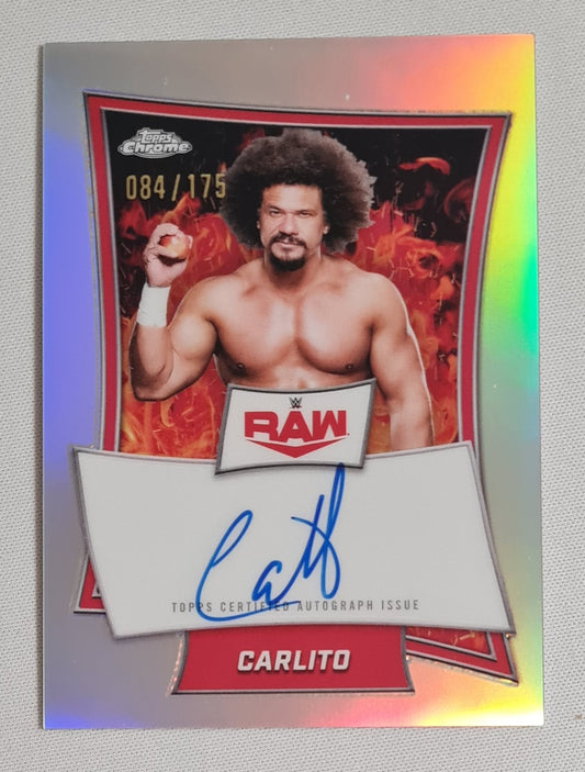 Carlito - 2025 Topps Chrome WWE Wrestling RAW #RBA-CAR Refractor /175 Autograph