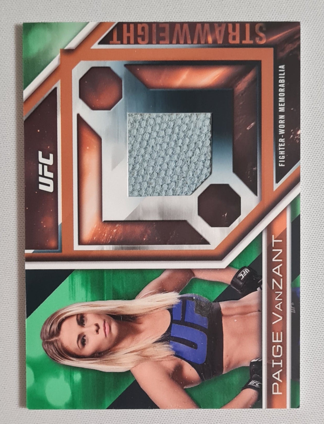 Paige VanZant - 2017 Topps UFC Fighter #FMR-PV /50 Authentic Mat Relic Card
