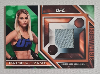 Paige VanZant - 2017 Topps UFC Fighter #FMR-PV /50 Authentic Mat Relic Card
