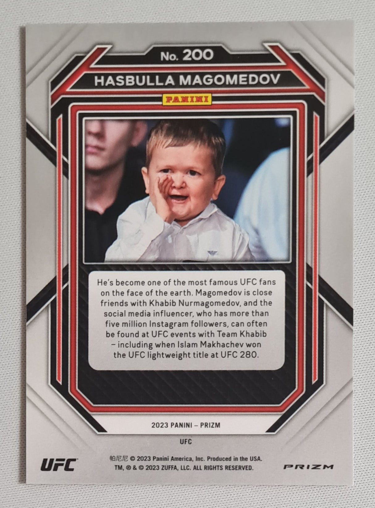 Hasbulla Magomedov - 2023 Panini Prizm UFC #200 Hyper Silver SSP