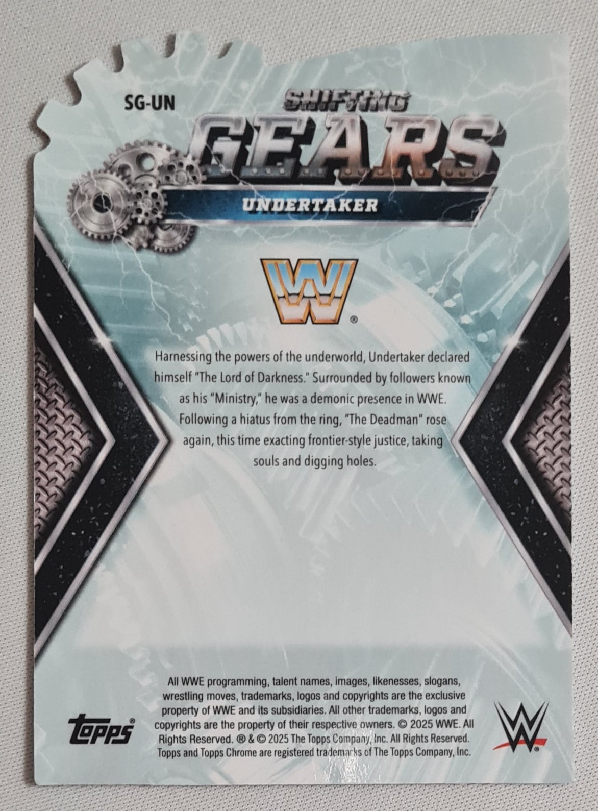 Undertaker - 2025 Topps Chrome Shifting Gears WWE Wrestling #SG-UN Die Cut