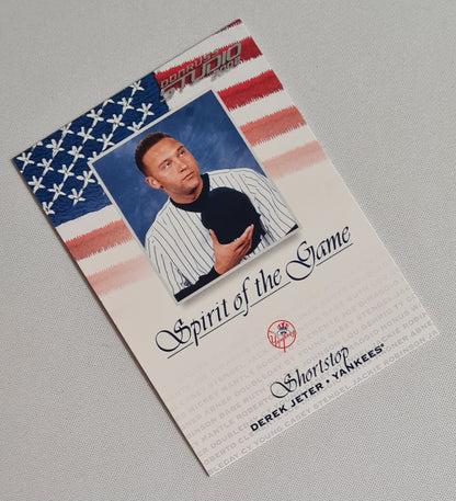 Derek Jeter - 2002 Donruss Studio Trading Card - Spirit of the Game - NY Yankees #SG-4