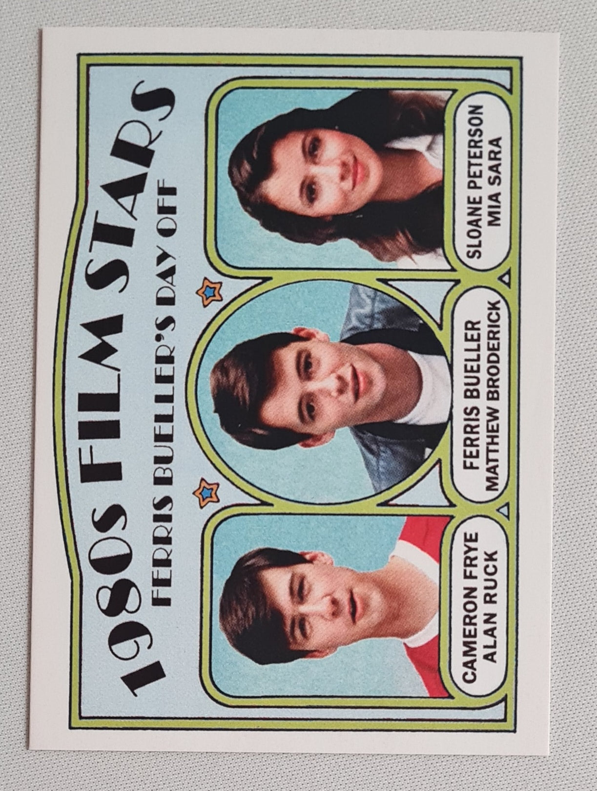 Ferris Bueller's Day off - 2023 Nine Pockets 1980's Film Stars Featuring: Matthew Broderick, Alan Ruck, Mia Sara