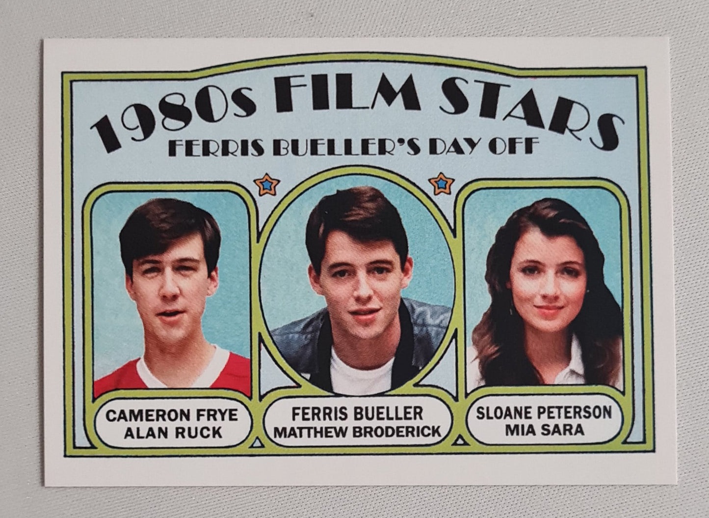 Ferris Bueller's Day off - 2023 Nine Pockets 1980's Film Stars Featuring: Matthew Broderick, Alan Ruck, Mia Sara
