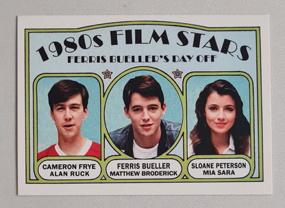 Ferris Bueller's Day off - 2023 Nine Pockets 1980's Film Stars Featuring: Matthew Broderick, Alan Ruck, Mia Sara