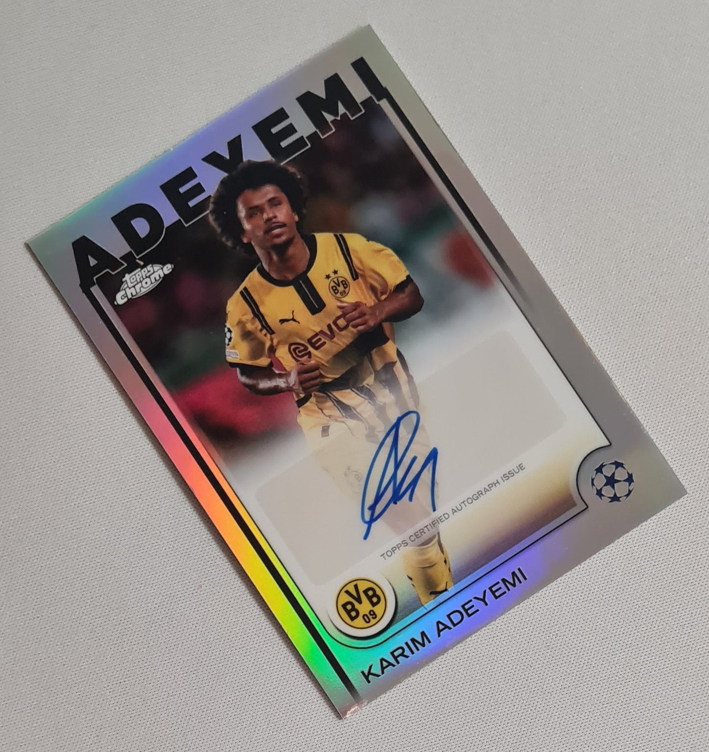 Karim Adeyemi - 2025 Topps Chrome BvB09 Borussia Dortmund (CL) #CA-KA Refractor /Autograph