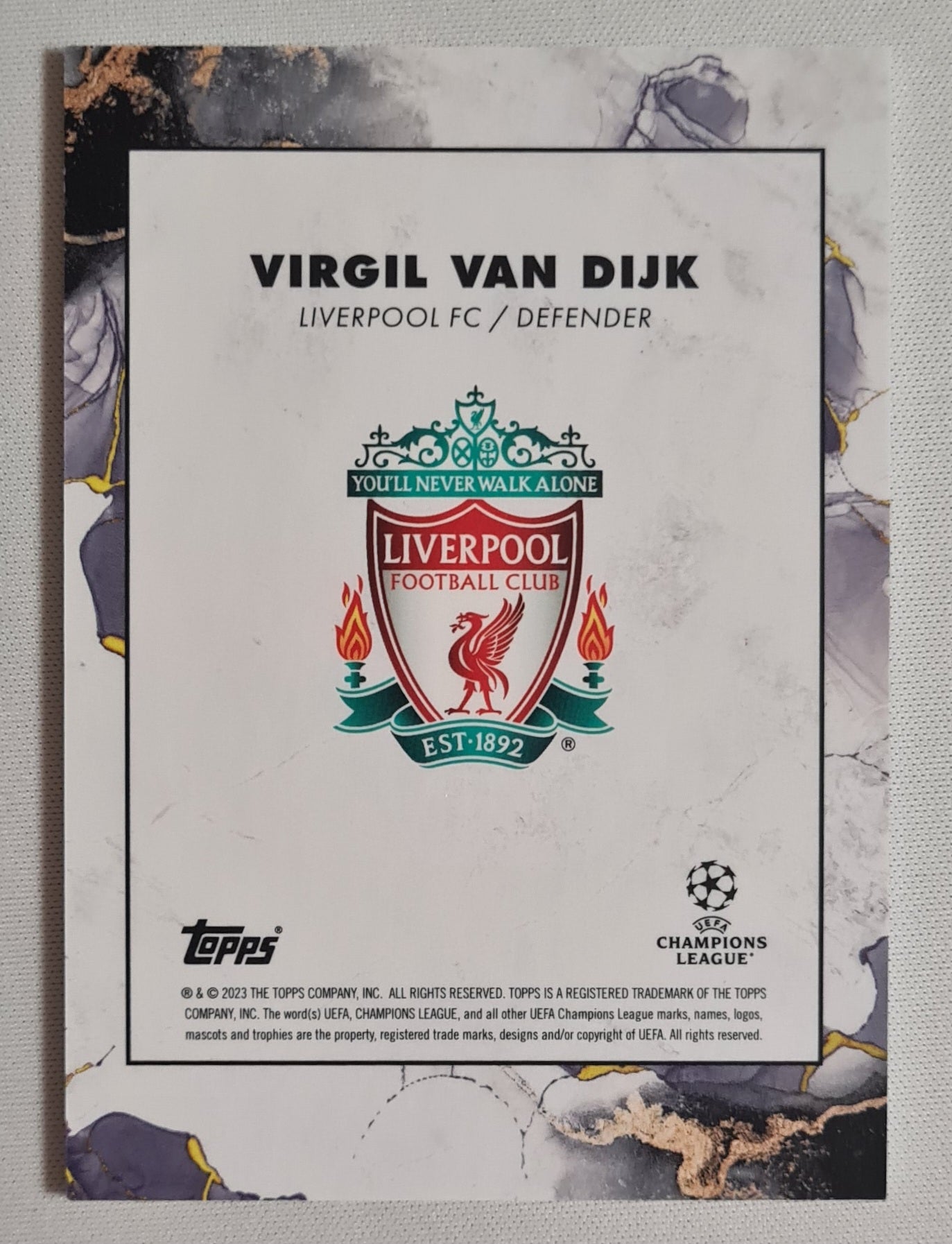 Virgil van Dijk - 2023 Topps Inception First XI Liverpool FC (CL) /150