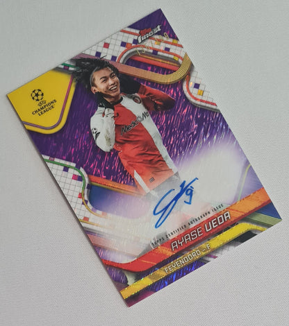 Ayase Ueda - 2025 Topps Finest Feyenoord Rotterdam (CL) #BA-AU Purple /199 /Autograph