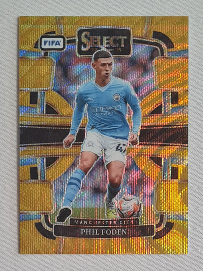 Phil Folden - 2023/24 Panini Select FIFA Soccer EPL Manchester City #11 Gold Prizm /10