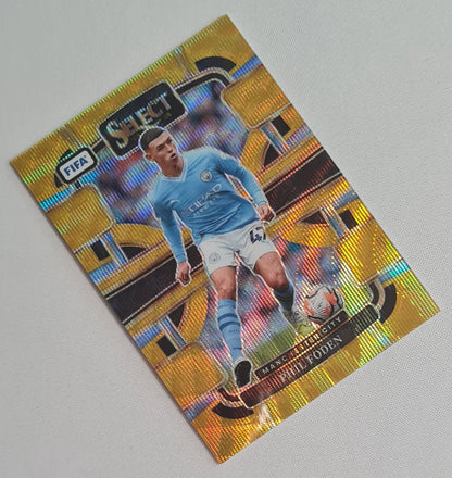 Phil Folden - 2023/24 Panini Select FIFA Soccer EPL Manchester City #11 Gold Prizm /10
