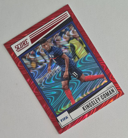 Kingsley Coman - 2022/23 Panini Score FIFA Soccer National Team France #76 Red Swirl /65