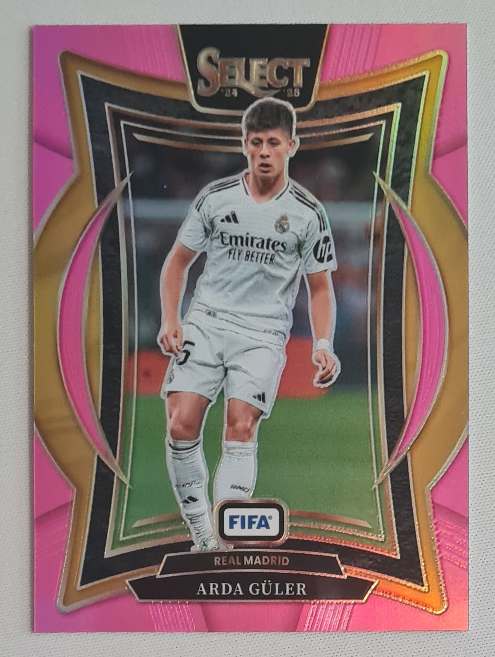 Arda Guler - 2024/25 Panini Select FIFA Soccer Real Madrid #3 Terrace Prizm Pink /59