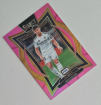 Arda Guler - 2024/25 Panini Select FIFA Soccer Real Madrid #3 Terrace Prizm Pink /59