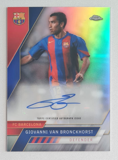 Giovanni van Bronkhorst - 2023 Topps Chrome FC Barcelona #AU-VB Refractor/Autograph