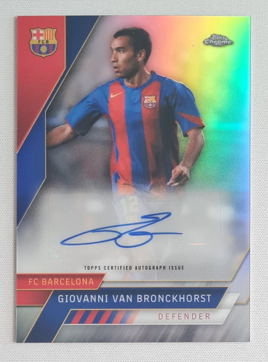 Giovanni van Bronkhorst - 2023 Topps Chrome FC Barcelona #AU-VB Refractor/Autograph