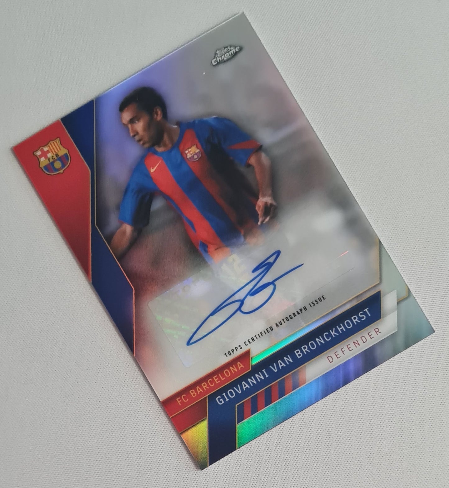 Giovanni van Bronkhorst - 2023 Topps Chrome FC Barcelona #AU-VB Refractor/Autograph