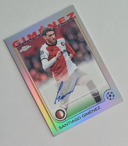 Santiago Gimenez - 2025 Topps Chrome Feyenoord Rotterdam (CL) #CA-GZ Refractor Autograph