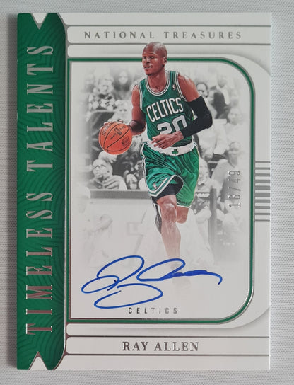 Ray Allen - 2022/23 Panini National Treasures Basketball NBA Boston Celtics #TTS-RAY /49 On-Card Autograph RARE!
