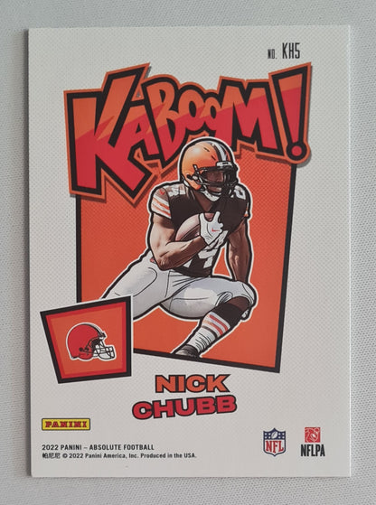 Nick Chubb - 2022 Panini Absolute Football NFL Browns KABOOM ! #KH5