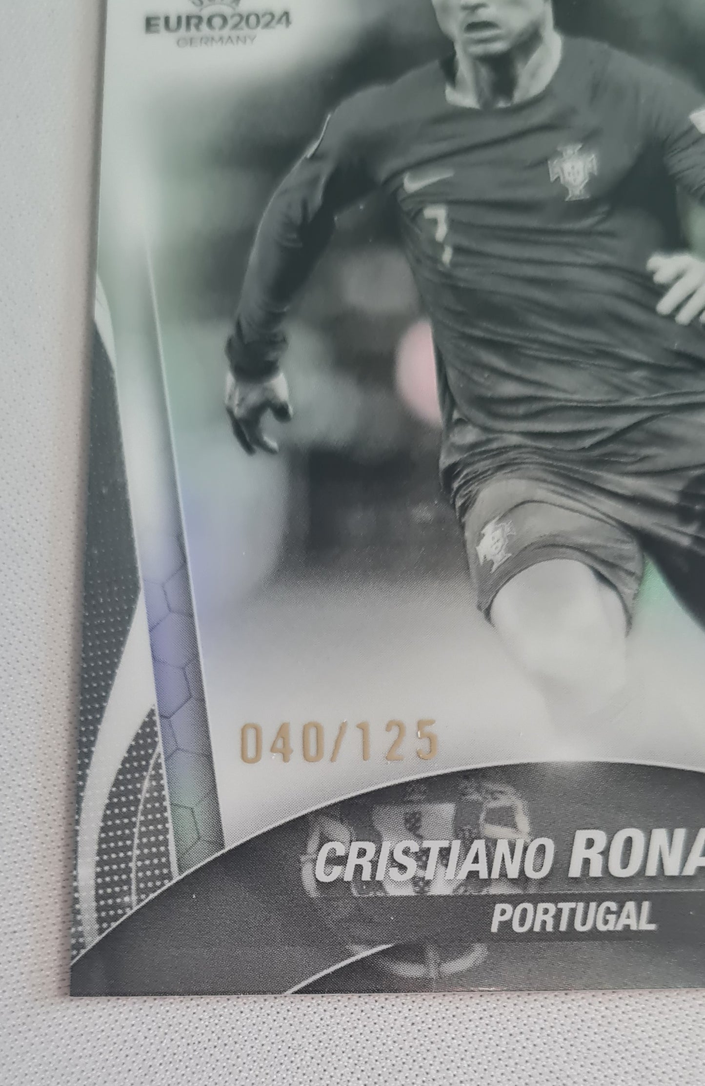 Cristiano Ronaldo - 2024 Topps Chrome UEFA EURO 2024 Germany National Team Portugal #7  Black n White Refractor /125