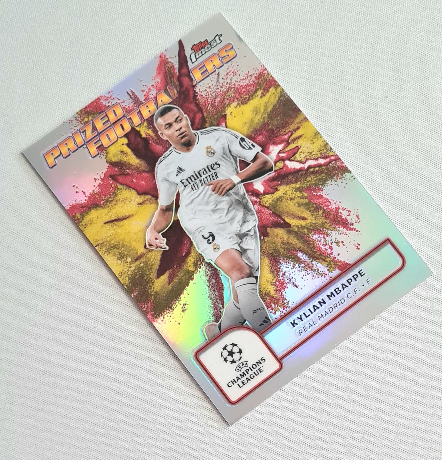 Kylian Mbappe - 2025 Topps Finest Prized Footballers Fusion Yellow Real Madrid C.F. (CL)#PFF-13