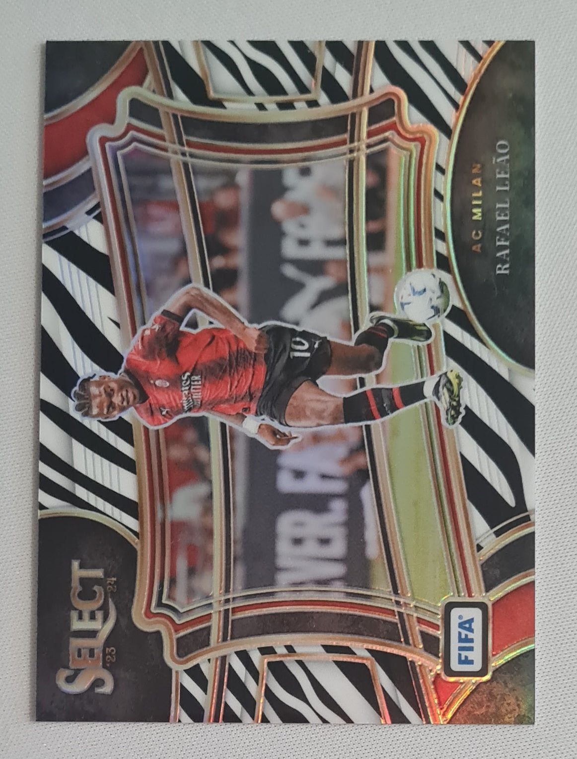 Rafael Leao - 2023/24 Panini Select FIFA Soccer Field Level Prizm ZEBRA #215 /25 Case Hit