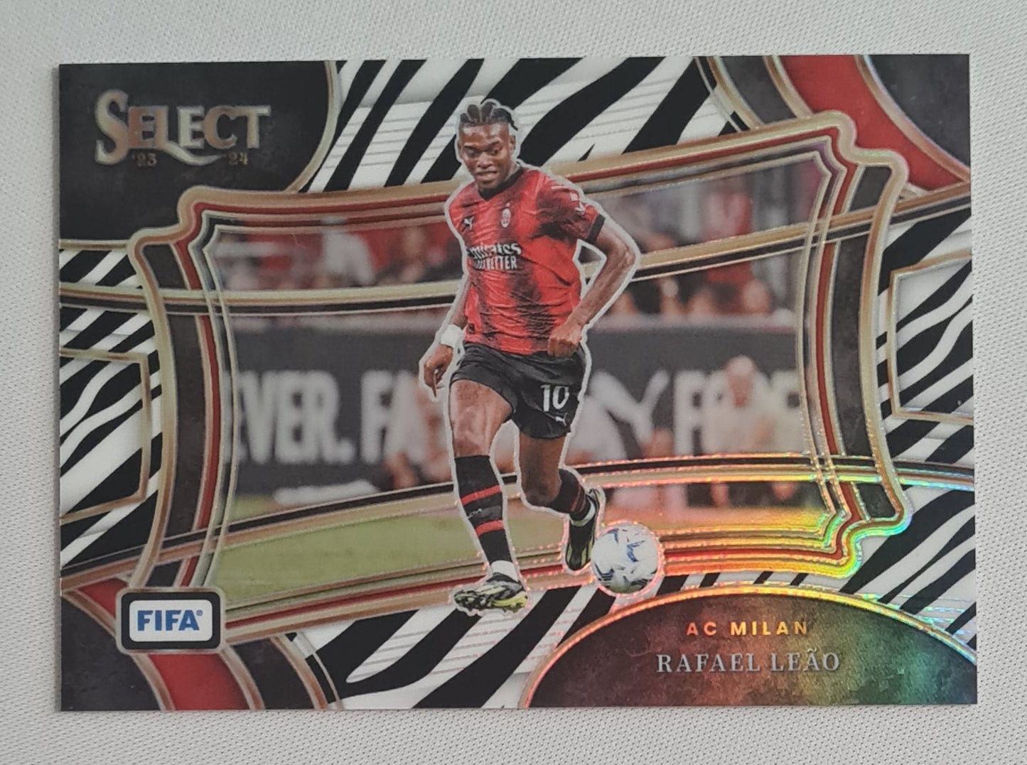 Rafael Leao - 2023/24 Panini Select FIFA Soccer Field Level Prizm ZEBRA #215 /25 Case Hit