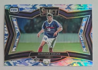 Zinedine Zidane - 2024/25 Panini Select FIFA Soccer Field Level National Team France Prizm #249 Field Winter camo /30